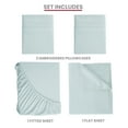 thumbnail image 5 of Lux Decor Collection Full Size Bed Sheets - 4 Piece Set - High GSM Brushed Microfiber - Fits up to 16 Inches Deep Pocket - Full, Spa Blue, 5 of 8