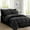 Black, variant on Cozy & Soft 8-Piece Bedding Set - Includes Comforter, Smart Sheet Set, Bed Skirt, Matching Pillowcases and Shams, Striped Design, King/California King, Aqua Comforter Set