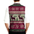 thumbnail image 4 of Dwelliawo Christmas Mens Sweater Vest Formal Knitted V Neck Pullovers Sweater Warm Sleeveless Xmas Ribbed Sweaters Regular Fit Going Out Stretch Vest Deep Red L, 4 of 7
