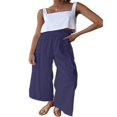 thumbnail image 1 of PENGXIANG Women Ruffled Wide-leg Pants  Summer Casual Loose High Waist Solid Color Trousers, 1 of 4