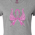 thumbnail image 4 of Inktastic Breast Cancer Awareness with Butterfly Ribbon Words Women's T-Shirt, 4 of 5