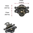 thumbnail image 2 of GFDYREE Furniture Hasp Latch Antique Style Lock Decorative Cabinet Jewelry Box Mini Clasp with Screws 12 Sets, 2 of 5
