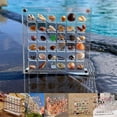 thumbnail image 2 of Acrylic Magnetic Seashell Display Box,Grid Clear Acrylic Seashell,F, 2 of 5