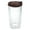 Brown Lid, variant on Tervis Clear & Colorful Lidded Made in USA Double Walled Insulated Tumbler Travel Cup Keeps Drinks Cold & Hot, 10oz Wavy, Royal Purple Lid