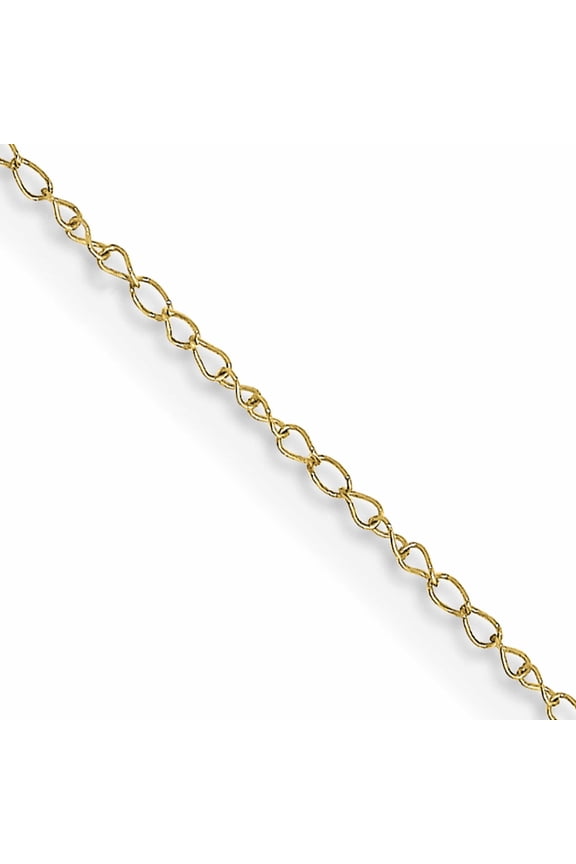 Designer 10K Yellow Gold .42 Mm Carded Curb Chain (Length=16) (Width=0.42) Made In United States -Jewelry By Sweet Pea Creations