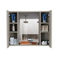 thumbnail image 3 of We Have Furniture Medicine Cabinet Hops, Double Door, Mirror, Light Gray Finish, 3 of 5