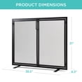 thumbnail image 7 of Best Choice Products 38.5x31in 2-Door Fireplace Screen, Handcrafted Wrought Iron Spark Guard w/ Magnetic Doors - Black, 7 of 7