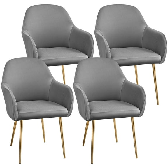 4Pcs Dining Chair Cover High Elasticity Curved Back Chair Cover Removable Dining Room Seat Slipcover Minimalist Armchair Slipcover for Home Living Room Kitchen