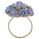 thumbnail image 1 of Anillo de cerámica con flores para mujer, elegante anillo de flores simuladas, 1 of 7