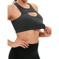 thumbnail image 4 of SHCKE Women's Yoga Sports Bras Cutout Crop Workout Tops Medium Support Active Bra with Removable Cups, 4 of 6