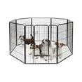 thumbnail image 2 of Demi Bonn 40" Height Dog Playpen Designed for Indoor Use with Door, 8 Metal Panel Heavy Duty Dog Fence for Medium Dogs, Black, 2 of 9