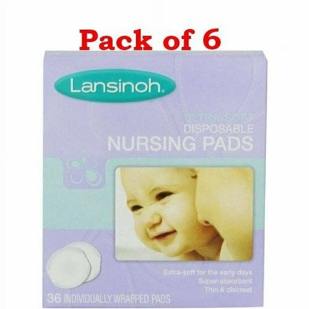 Lansinoh Ultra Soft Disposable Nursing Pads, 36 count - Pack of 6