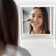 thumbnail image 1 of Dianhelloya True Reflection Non-Reversing Desktop Mirror - High Clarity Makeup Mirror for Vanity, Skincare & Travel - Ultra-Thin Design with Distortion-Free Accuracy - ABS Material, Portable Size, 1 of 7