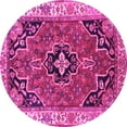 thumbnail image 1 of Ahgly Company Indoor Round Oriental Pink Traditional Area Rugs, 7' Round, 1 of 4