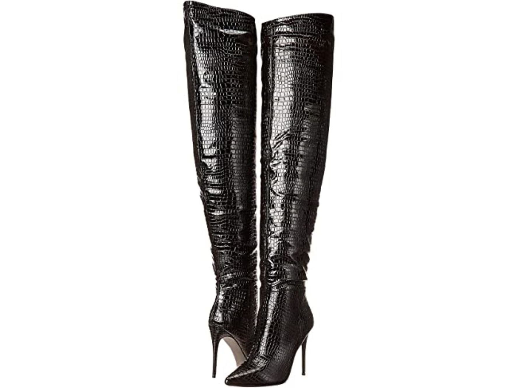 leather over the knee boots steve madden