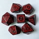 thumbnail image 2 of Juego 7 Dados Poliédricos Numéricos Acrílicos para Reunión Familiar () Rojo, 2 of 4