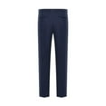 thumbnail image 3 of BiZtdJrK Men's Classic Fit Dress Pants Hidden Expandable Waist Straight Leg Dress Pant Solid Casual Work Pants with Pockets Dark Blue XXXL, 3 of 4