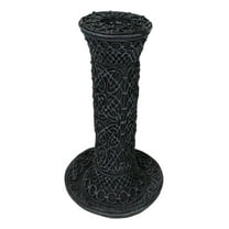Wicca Celtic Knotwork Sacred Symbols Dark Art Taper Candle Holder Figurine