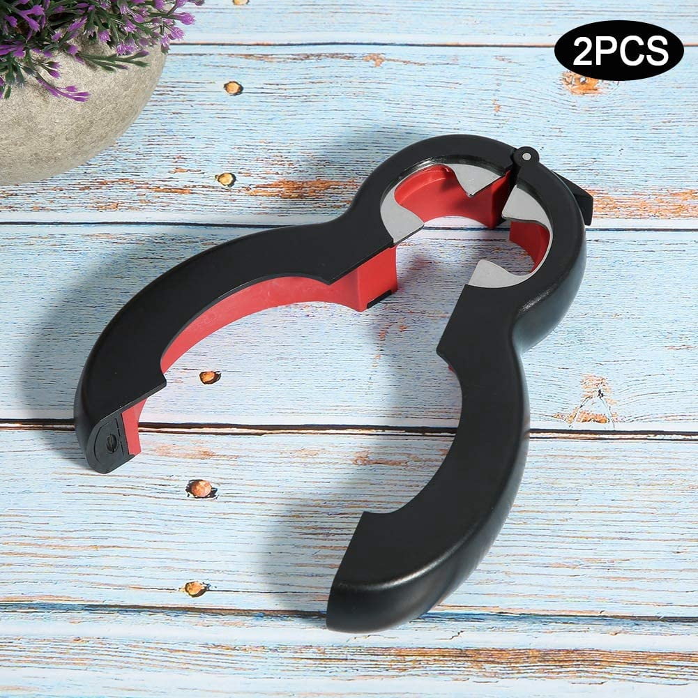 FRKSMD-Manual Can Opener , Black Red Portable Handheld Bottle Opener Kitchen Tool for Can Pull Rings for Can Lids