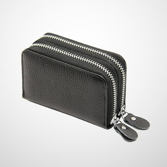 UPOUART 1Set RFID Blocking Small Wallet Genuine Cow Accordion Style Travel Everyday Use Random Color