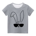 thumbnail image 4 of IROINNID Toddler T-shirt Printed Short Sleeve Cotton Rabbit Round Neck Top for Boys and Girls 5-6 Years, 4 of 5