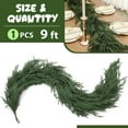 thumbnail image 2 of Guvpev 9FT Christmas Norfolk & Cypress Mix Garland - Artificial Winter Pine Needles Garland, Faux Cypress Greenery Garlands Xmas Decorations for Table, Mantel, Wall, Indoor & Outdoor Holidays Decor, 2 of 13
