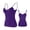 Purple tank tops with built in bra woman, variant on Nfurl Built in Bra Tank Tops for Women Fitted V Neck Molded Cup Cami Tank Tops Fitted Comfy Sleeveless Shirts Casual Going Out Black,L