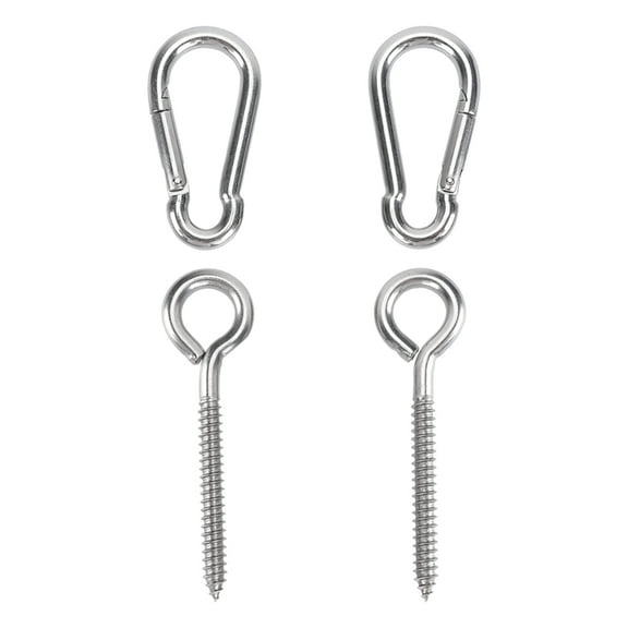 KONTONTY 1Set Silver Connection Buckle Hook for Swing Sets Hammocks and Ceiling Mounts