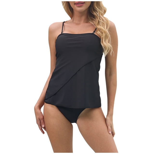 MKLEKYY Trajes De Baño Completo Mujer Women High Waisted Bikini Sexy Push Up Two Piece Swimsuits Vintage Swimsuit Two Piece Retro Ruched Low Waist Solid Bikini Set