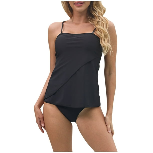 MKLEKYY Trajes De Baño Completo Mujer Women High Waisted Bikini Sexy Push Up Two Piece Swimsuits Vintage Swimsuit Two Piece Retro Ruched Low Waist Solid Bikini Set