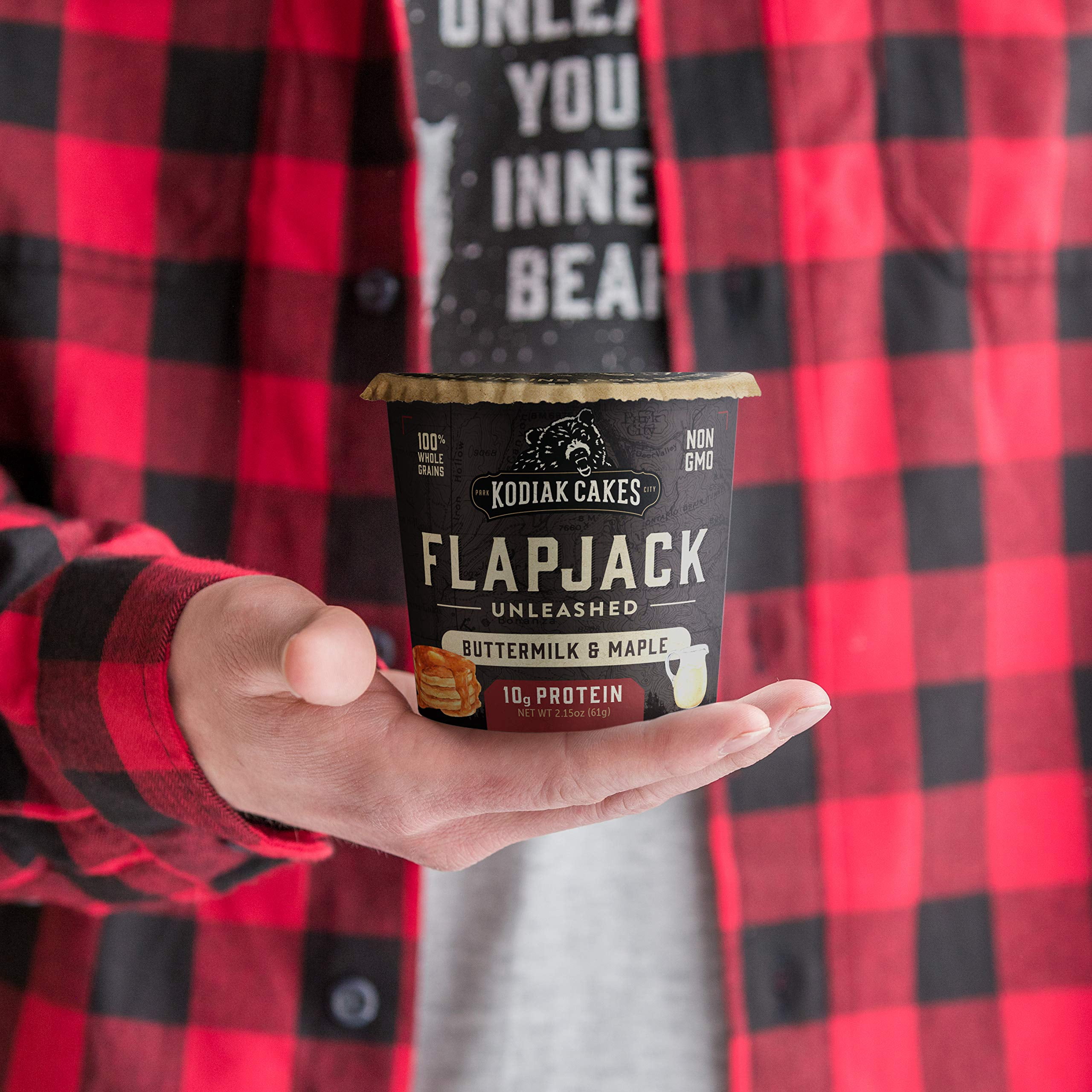 Kodiak Cakes Flapjack Unleashed Cup, Buttermilk and Maple, 2.15 oz (Pack of 36)