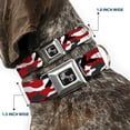 thumbnail image 2 of Buckle-Down Pet Collar, Dog Collar Metal Seatbelt Buckle, Camo Red Black Gray White, 15 to 24 Inches 1.0 Inch Wide, 2 of 8