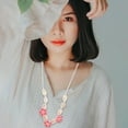 thumbnail image 1 of unbranded Collar De Conchas Marinas Hecho A Mano Con Floral Para Vacaciones En Multicolor, 1 of 8