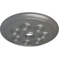 thumbnail image 3 of Ekena Millwork 25 1/4"OD x 4"ID x 2"P Spiral Ceiling Medallion (Fits Canopies up to 4"), Hand-Painted Silver, 3 of 6