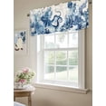 thumbnail image 6 of Blue Jellyfish Coastal Curtain Valances for Windows, Nautical Octopus Summer Ocean Kitchen Valance Window Treatment, Light Filtering Block Curtains for Bathroom/Bedroom/Living Room 60'' x 18'', 6 of 9