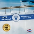 thumbnail image 5 of Clorox Shower Curtain Liner, Premium Medium-weight Durable Waterproof 6g PEVA for Bathroom with Weighted Magnets, Standard Size 72" x 72", Clear 1 Pack, 5 of 11