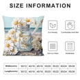 thumbnail image 5 of Fenyluxe Daisies Theme Pillow Covers Decorative Outdoor Square Pillowcase Summer Zipper Closure Home Furnishing 1 PC 12x12in, 5 of 5