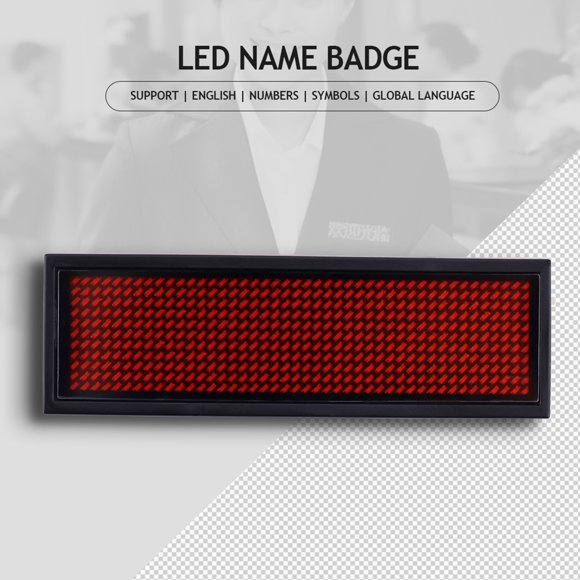 16 Image Available Name Badges, Led Name Badge, Usb Power 8 Levels Of Speed Adjustment Station, Airport, Shopping Malls Hotels, Banks, Restaurants, Cafes
