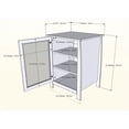 thumbnail image 3 of Nexera 102217 Pinnacle Audio Tower 1-Door Espresso, 3 of 5