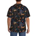 thumbnail image 3 of Kdxio Men's Hawaiian Shirt for Men Short Sleeve Shirt fall fox deer bird Summer Casual Holiday Beach Button Down T-Shirts, 3 of 5