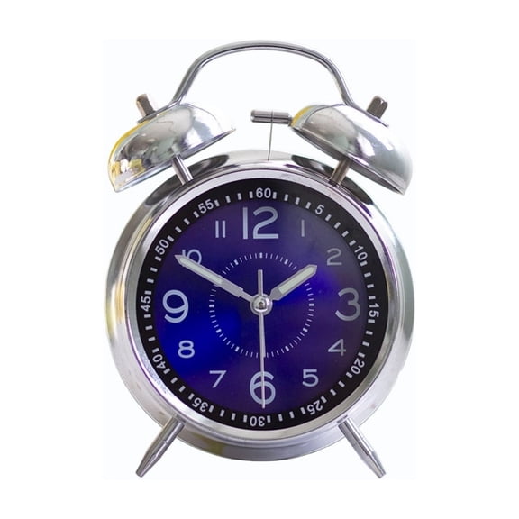Tunhigl Retro Metal Twin Bell Alarm Clock, Silent Non-Ticking with Night Visible Dial & Loud Wake-Up Sound, 4 Colors