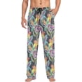 thumbnail image 3 of Top-kevin Multi- Parrots Men's Pajama Pants Sleepwear Lounge Pajama Bottoms with Pockets, S M L XL XXL, 3 of 13