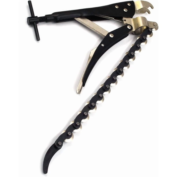Tailpipe Cutter & Exhaust Tube Chain Cutter – 0.6 To 3.3 Inch Capacity, Carbon Steel, 14 Rolling Blades, Adjustable Handle, For PVC, Copper, And Mild Steel Exhaust Pipes