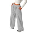 thumbnail image 6 of Eiyaclvo Boys Baggy Sweatpants Straight Wide Leg Sweatpant Joggers Drawstring Waisted Open Bottom Sweat Pants with Pockets Size 4-15 Years, 6 of 7