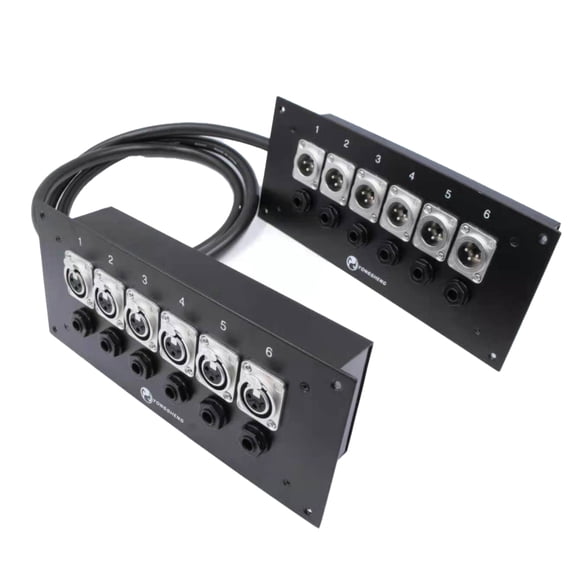 6-channel XLR Junction Box Recording Studio Through the Wall Panel XLR 6.35mm Jack Intercommunication