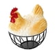 thumbnail image 3 of Cesta para huevos de gallina con tapa, organizador para cocina, contenedor para huevos, estilo rústico, para suministros de cocina, frutas, 3 of 9