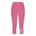 thumbnail image 4 of Yubnlvae 2025 High Waist Cutout Leggings - Yoga & Lounge Cropped Pants (Lightweight, Soft Stretchy Fabric) Hot Pink L, 4 of 5