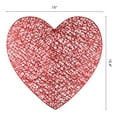 thumbnail image 6 of Heart Shape Placemats Set of 6, Happy Valentine's Day Dining Table Place Mats Home Kitchen Decor, Wedding Anniversary Decor Red 15*15.4inch, 6 of 6