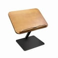 thumbnail image 1 of Adjustable Height & Angle Reading Stand for Adults & Kids - Yellow Solid Wood & Iron Plate Single-Arm Desktop Holder, Foldable Portable Book/Tablet/Laptop Support with Anti-Slip Design, Space-Saving, 1 of 6