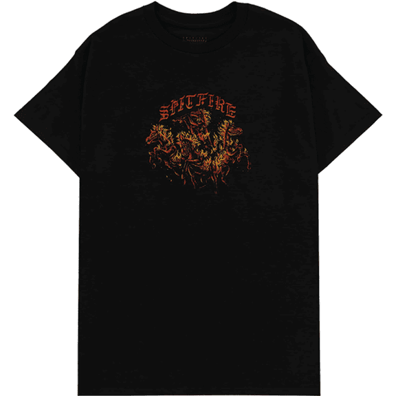 Spitfire Apocalypse Short Sleeve T-Shirt Black, Small, Men's